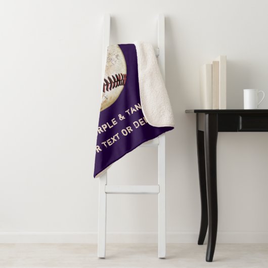 Couverture Sherpa Couleur mauve ou cosy de base-ball Sherpa (En situation)