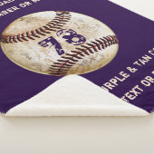 Couverture Sherpa Couleur mauve ou cosy de base-ball Sherpa (3/4)