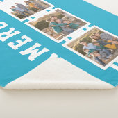 Couverture Sherpa Couleur modifiable Varsity White Stripes Photo (3/4)