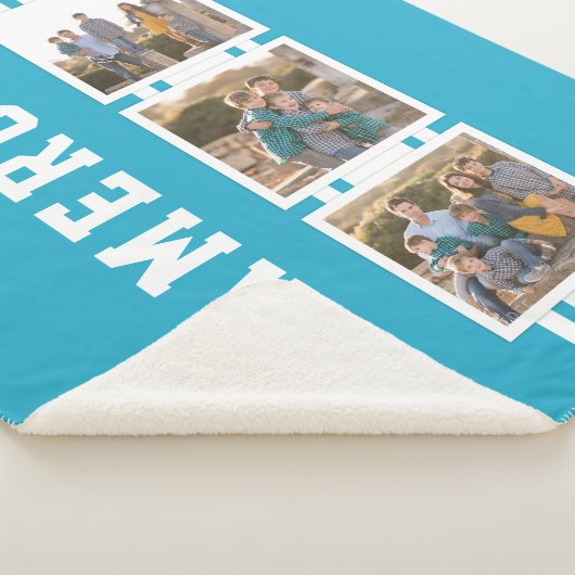 Couverture Sherpa Couleur modifiable Varsity White Stripes Photo (3/4)