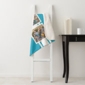 Couverture Sherpa Couleur modifiable Varsity White Stripes Photo (En situation)