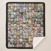 Couverture Sherpa Couleur personnalisée simple 180 Carrés (Devant)