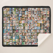 Couverture Sherpa Couleur personnalisée simple 180 Carrés (Devant (Horizontal))