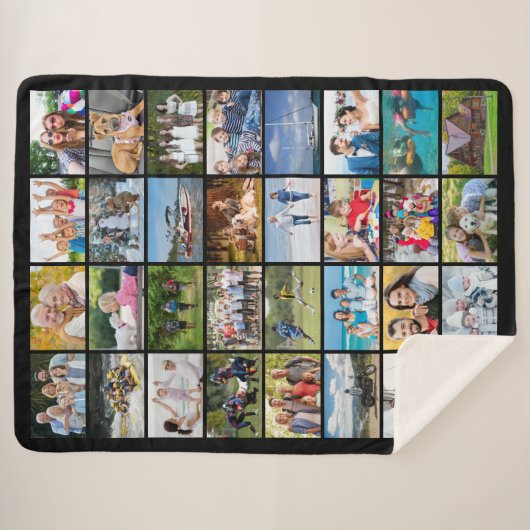 Couverture Sherpa Couleur personnalisée simple 32 Rectangle (Devant (Horizontal))