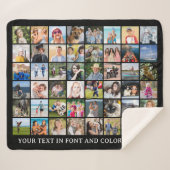 Couverture Sherpa Couleur personnalisée simple 48 Photo Collage (Devant (Horizontal))