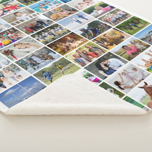 Couverture Sherpa Couleur personnalisée simple 50 Rectangle Photo Co (3/4)
