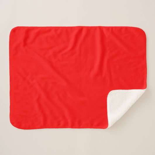 Couverture Sherpa couleur rouge (Devant (Horizontal))