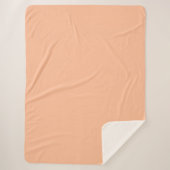 Couverture Sherpa Couleur solide Fuzz Peach (Devant)