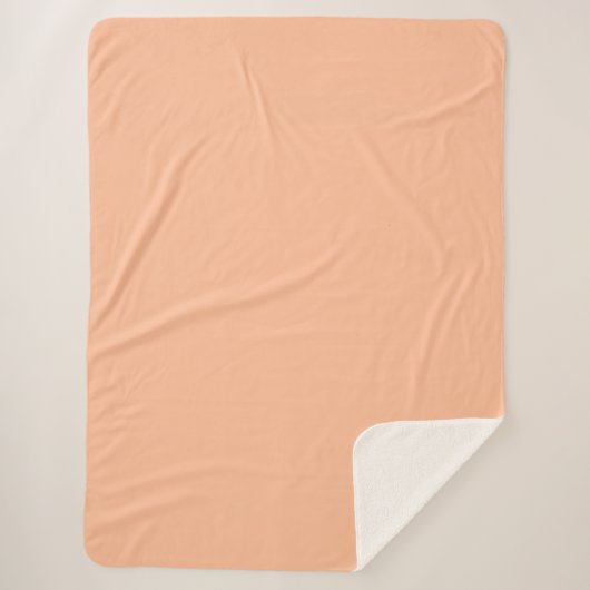 Couverture Sherpa Couleur solide Fuzz Peach (Devant)