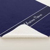 Couverture Sherpa Couleur solide Moderne Marine Bleu élégant (3/4)