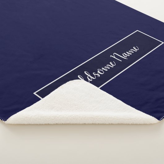 Couverture Sherpa Couleur solide Moderne Marine Bleu élégant (3/4)