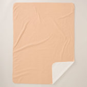 Couverture Sherpa Couleur solide profonde Peach (Devant)