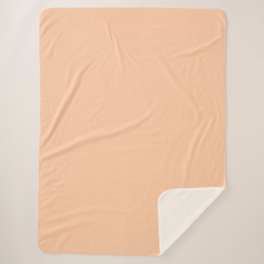 Couverture Sherpa Couleur solide profonde Peach (Devant)