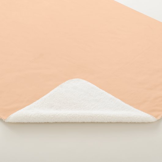 Couverture Sherpa Couleur solide profonde Peach (3/4)