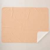 Couverture Sherpa Couleur solide profonde Peach (Devant (Horizontal))
