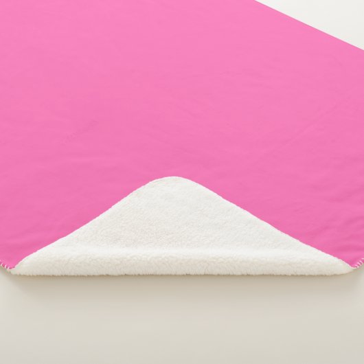 Couverture Sherpa Couleur solide rose chaud (3/4)