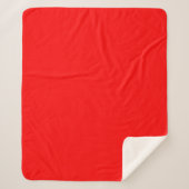 Couverture Sherpa Couleur solide rouge | Classique | Élégant | tenda (Devant)