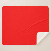 Couverture Sherpa Couleur solide rouge | Classique | Élégant | tenda (Devant (Horizontal))