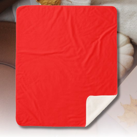Couverture Sherpa Couleur solide rouge | Classique | Élégant | tenda
