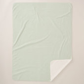 Couverture Sherpa Couleur solide vert Whisper (Devant)