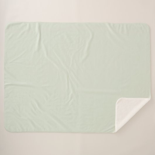 Couverture Sherpa Couleur solide vert Whisper (Devant (Horizontal))