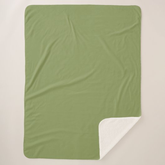 Couverture Sherpa Couleur solide verte de mousse (Devant)