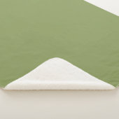 Couverture Sherpa Couleur solide verte de mousse (3/4)