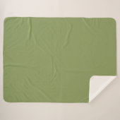 Couverture Sherpa Couleur solide verte de mousse (Devant (Horizontal))