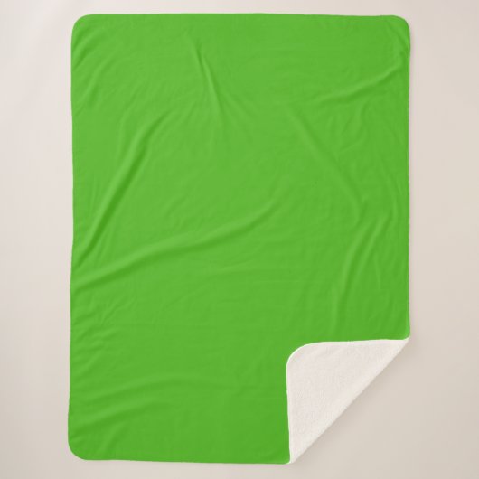 Couverture Sherpa Couleur solide verte Kelly (Devant)