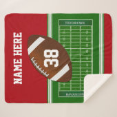 Couverture Sherpa Couleur, Texte, Couleur, Couleur Personnalisée Rou (Devant (Horizontal))