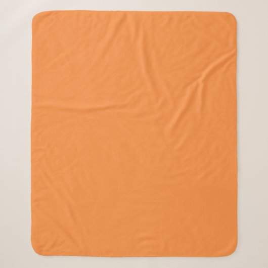 Couverture Sherpa Couleur unie orange simple monochrome (Devant)