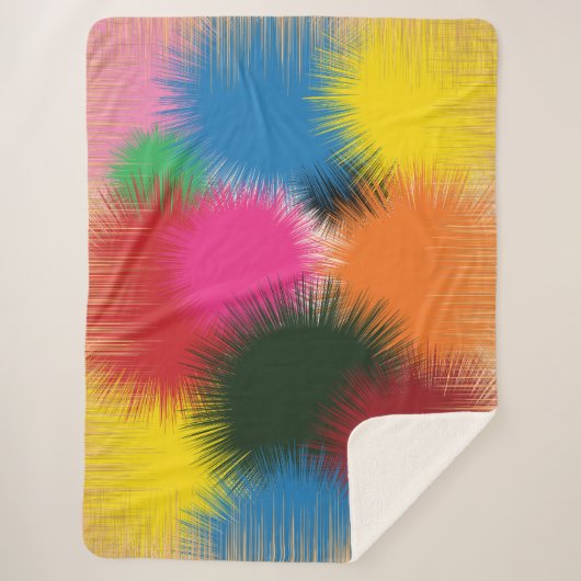 Couverture Sherpa Couleurs Aquarelle (Devant)