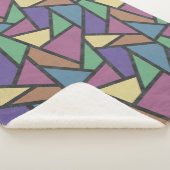 Couverture Sherpa Couleurs arc-en-ciel en mosaïque motif (3/4)