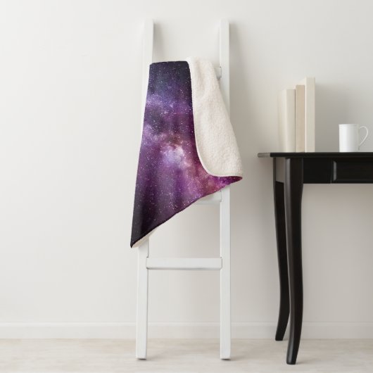 Couverture Sherpa Couleurs claires de la voie lactée (En situation)