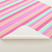 Couverture Sherpa Couleurs de bonbons rayures (3/4)