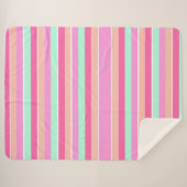 Couverture Sherpa Couleurs de bonbons rayures (Devant (Horizontal))