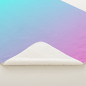 Couverture Sherpa Couleurs de sirène dégradé rose pourpre aquombre (3/4)