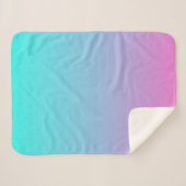 Couverture Sherpa Couleurs de sirène dégradé rose pourpre aquombre (Devant (Horizontal))