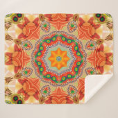 Couverture Sherpa Couleurs d'énergie vibrantes : design mandala. (Devant (Horizontal))