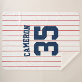 Couverture Sherpa Couleurs entièrement modifiables Nom des rayures d (Devant (Horizontal))