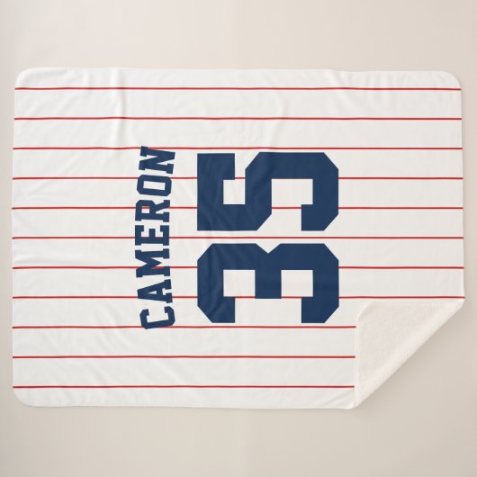 Couverture Sherpa Couleurs entièrement modifiables Nom des rayures d (Devant (Horizontal))