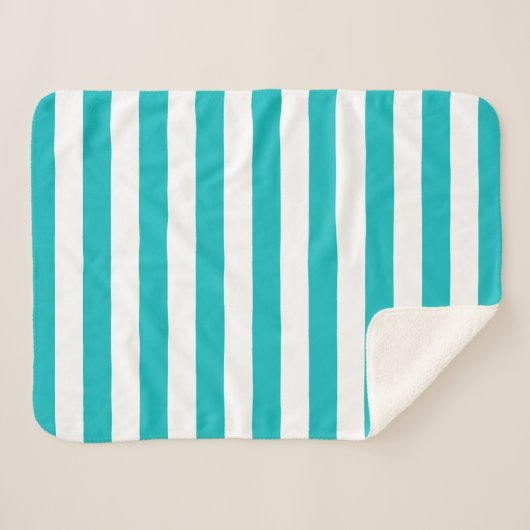 Couverture Sherpa Couleurs et bandes blanches modifiables (Devant (Horizontal))