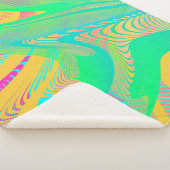 Couverture Sherpa COULEURS FLUO - Art Fractal - (3/4)