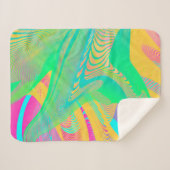 Couverture Sherpa COULEURS FLUO - Art Fractal - (Devant (Horizontal))