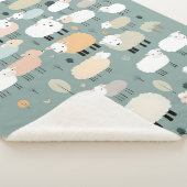 Couverture Sherpa Couleurs motifs pastel mouton mignon minimes (3/4)