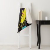 Couverture Sherpa Couleurs néon Retro Paint Splatter (En situation)