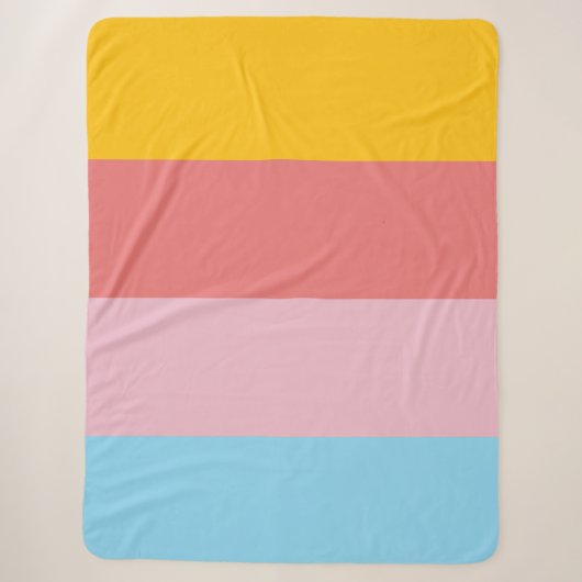 Couverture Sherpa Couleurs pastel d'été (Devant)
