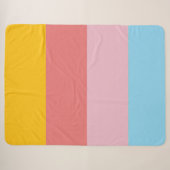 Couverture Sherpa Couleurs pastel d'été (Devant (Horizontal))
