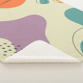 Couverture Sherpa Couleurs pastel formes abstraites arrière - plan m (3/4)