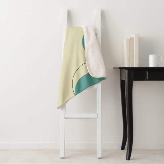 Couverture Sherpa Couleurs pastel formes abstraites arrière - plan m (En situation)